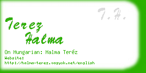 terez halma business card